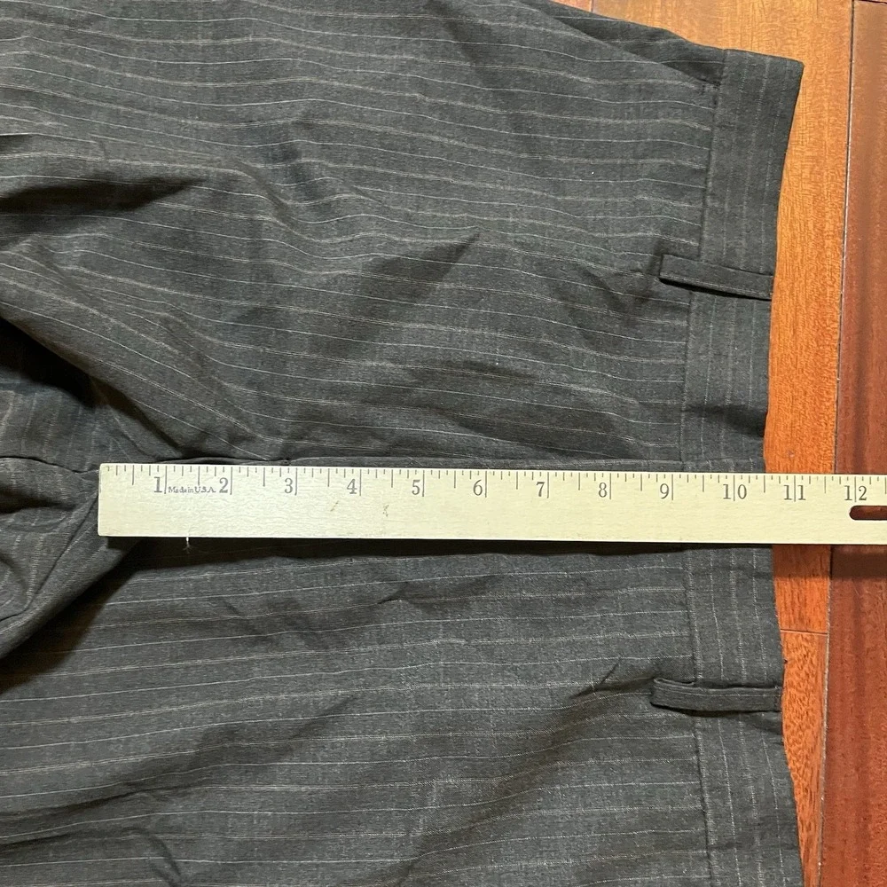 Banana Republic Pants Mens 32x34 Brown Pinstriped Classic Fit Polyester Light